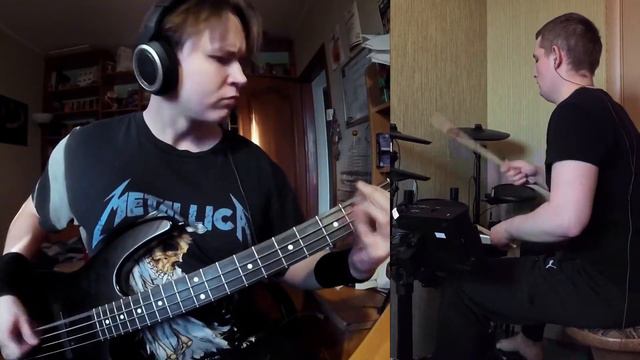 Megadeth - Peace Sells drum and bass cover смотреть онлайн