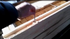 Соединение профилированного бруса на гвозди со сверлением отверстия