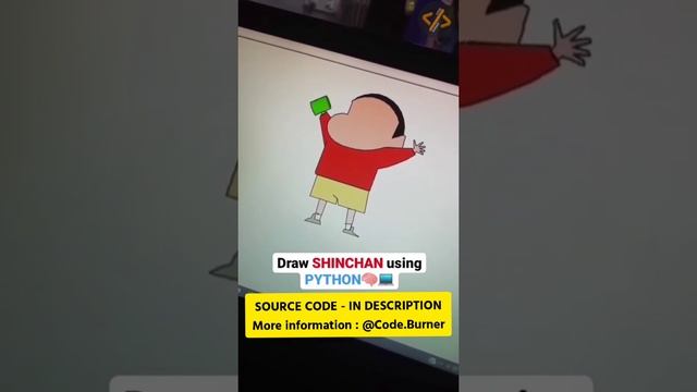 How to draw shinchan in python turtle | Python Turtle project #4 смотреть онлайн