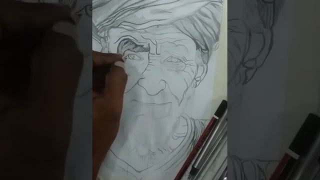 old man shading wrinkle skin texture?| old man drawing| #sketch смотреть онлайн