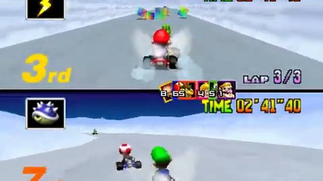 Mario Kart 64 Mario and Luigi 2 CPU 50cc Flower GP смотреть онлайн
