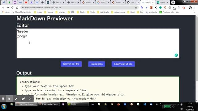 MarkDown Previewer By Ahmad Ali смотреть онлайн