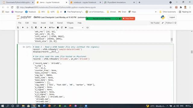 4. WFDB library for signal processing in python عربي смотреть онлайн