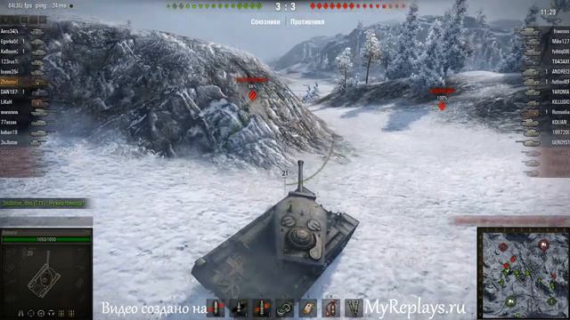 WOT: - T30 - 3 фрага смотреть онлайн