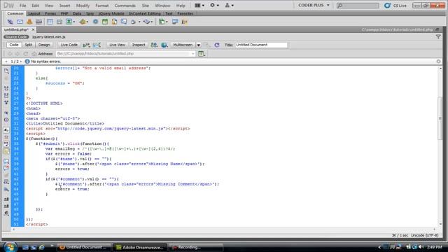 Jquery Form Validation смотреть онлайн