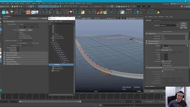 Maya - Spline IK Handle train to curves / Анимация паровоза по кривой смотреть онлайн