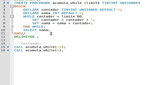 MySQL - Estruturas de Repetição - comando WHILE - 42 смотреть онлайн