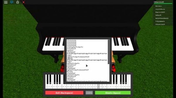Roblox Piano 7 Years  (SHEETS)