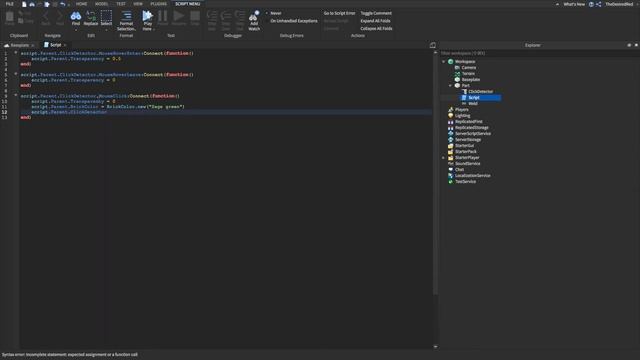 How To Make A Click Detector (Roblox) смотреть онлайн