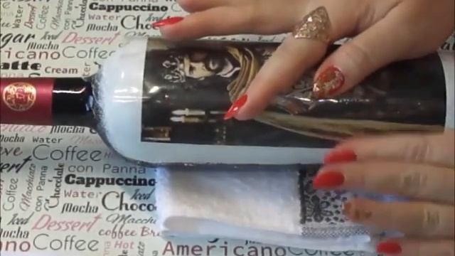 Декупаж для начинающих! Декор бутылок! Поделки,подарки своими руками! Подарок для мужчины, парня! смотреть онлайн