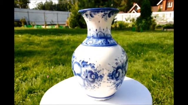 Ваза "Круглая" (Гжельский фарфор) смотреть онлайн