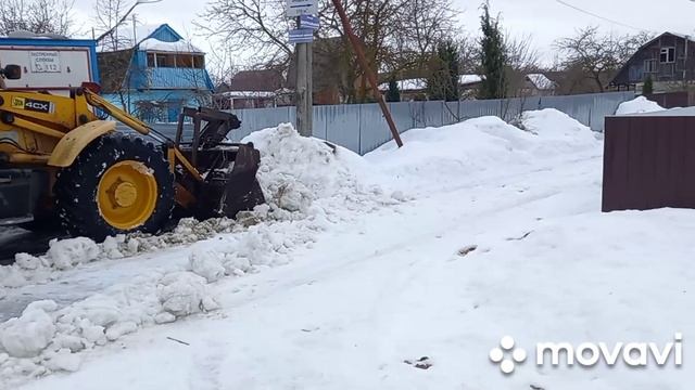 Расчистка дорог на снт. Снег в бочки.
