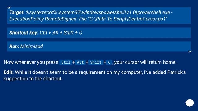 Is there a Win7 shortcut to position mouse in center of primary screen? смотреть онлайн