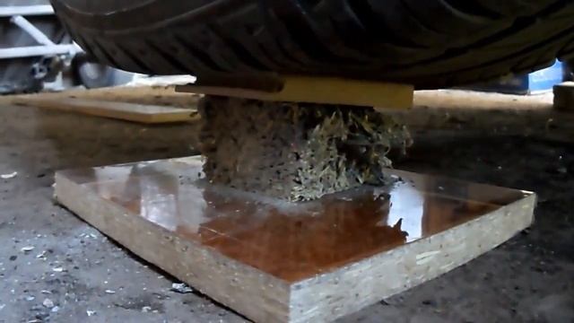 Испытание арболита на прочность