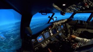 Взлет, ПОЛЕТ и посадка. Летим из Сьона (LSGS) в Женеву (LSGG) на Boeing 737-800.