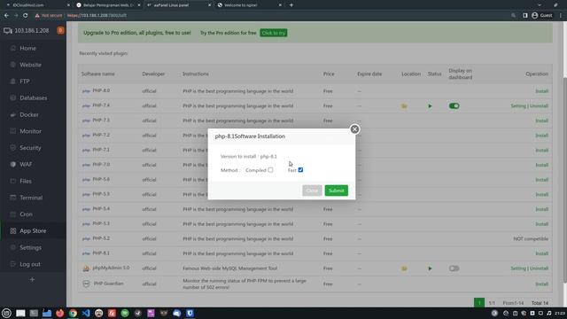 Cara Install dan Ganti Versi PHP Website di aaPanel смотреть онлайн
