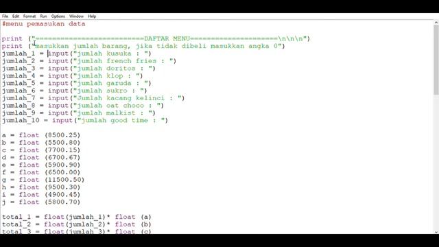FUNGSI FLOAT PADA PYTHON DAN CARA MEMBUAT MODUL PEMBAYARAN PADA KASIR MENGGUNAKAN PERINTAH FLOAT смотреть онлайн