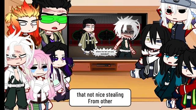 | Hashira React to "giyuu steal Sanemi Haori" Demon giyuu | Kny/Ds | Reaction Video | Requested | смотреть онлайн