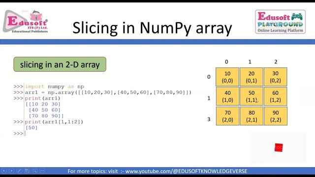 Common Python Libraries - NumPy Arrays: Indexing and Slicing смотреть онлайн