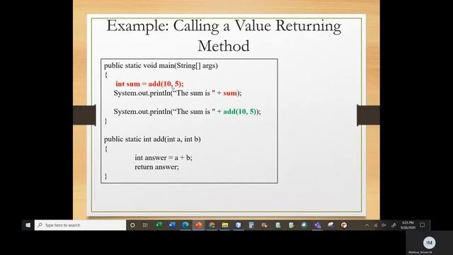 Java I Chapter 4 Class 1 Part 2 Value Returning Methods and CW смотреть онлайн