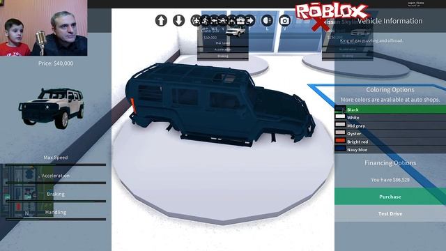 Роблокс симулятор автомобиля - полицейский на Хаммере | ROBLOX по русски смотреть онлайн