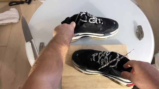 РАЗРЕЗАЛ BALENCIAGA TRIPLE S // CUT SNEAKERS BALENCIAGA