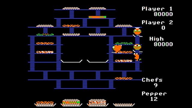 Burgertime longplay w/ cheats (Apple II - Mattel Electronics) смотреть онлайн