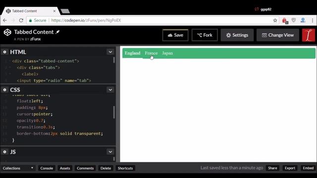 CSS & Little JS - Tabbed Content смотреть онлайн