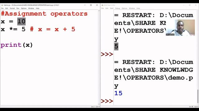 Python operators| Arithmetic| Assignment| Comparison | Logical operators. смотреть онлайн