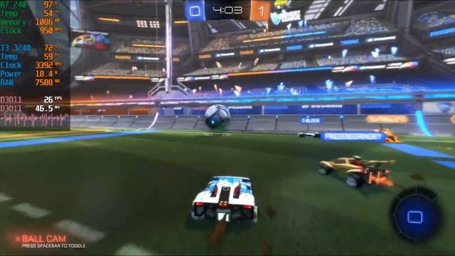 Rocket League On Intel Core I3 3240 & AMD Radeon R7 240 2GB DDR3 | 768p | Very High | Fps Test смотреть онлайн