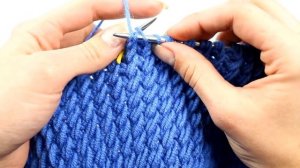 Шапка спицами "Косые петли"_How to Knit a Hat "Diagonal Stitch"
