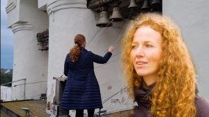Екатерина Ермилова колокольный звона на звоннице Софийского собора, Великий Новгород