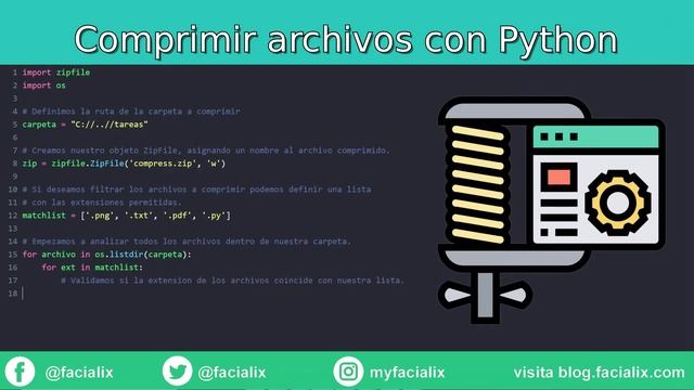 Comprimir archivos con Python смотреть онлайн
