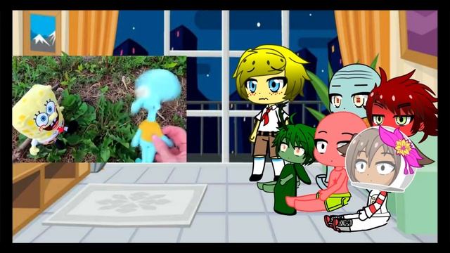 SpongeBob & his friends reaction to (The krusty krab pizza is disgusting) //GCRV// /read desc// смотреть онлайн