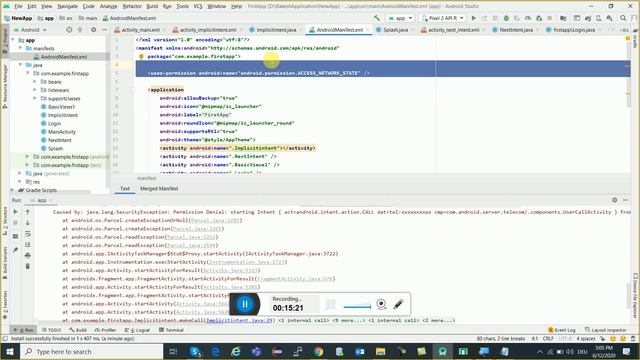 Layouts | Intent | Event | XML |Android App Development Tutorial in Hindi | Android Studio #19 смотреть онлайн