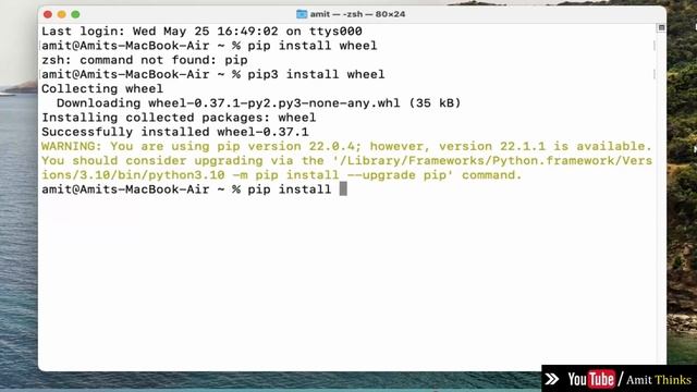 How to upgrade pip on Mac (2022) смотреть онлайн