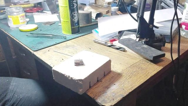 Процесс изготовления ножа "Лоза" пайка, склейка, радиусные проставки... смотреть онлайн