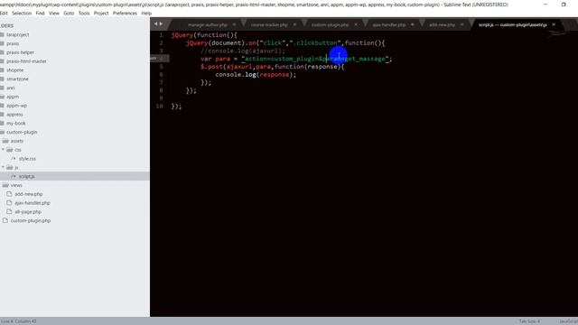 WordPress Plugin Development tutorial bangla from scratch - Ajax Request part 2 - смотреть онлайн