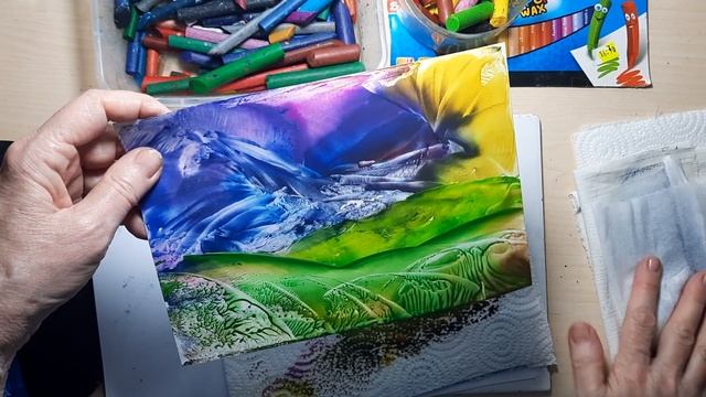 Мастер класс по энкаустике с утюгом и восковыми мелками. #энкаустика смотреть онлайн