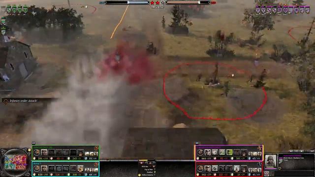 یک بازی چهار به چهار هیجان انگیز در بازی Company of Heroes 2 смотреть онлайн