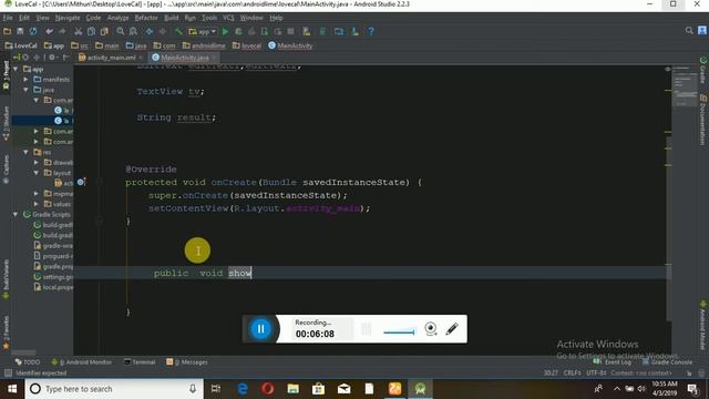 Android Apps Development Project 01 : Love Calculator. смотреть онлайн