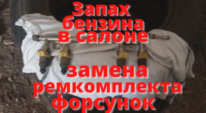 Как заменить ремкомплект форсунок. Запах бензина в салоне автомобиля.
