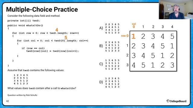 2022 Live Review 4 | AP Computer Science A | 2D Array Traversals смотреть онлайн