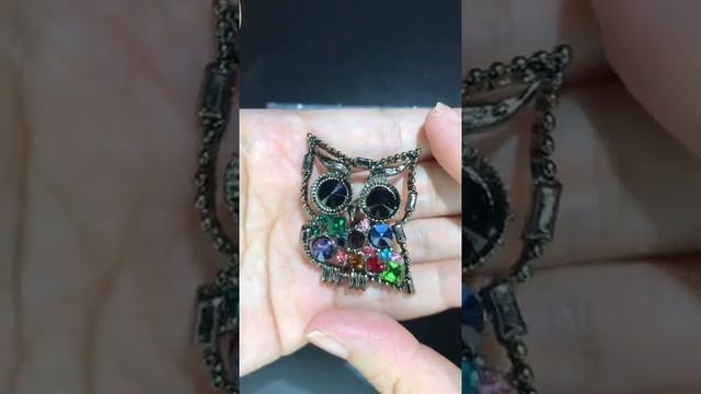 Wuli & baby сова с кристаллами, броши для женщин и мужчин, красивая сова, птица, животное, офисная смотреть онлайн