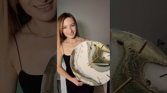 Resin art wall clock . Часы из эпоксидной смолы. Онлайн обучение #resinart #epoxy смотреть онлайн