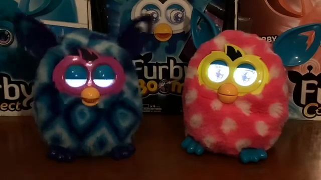 Furby Boom Blue Diamonds And Polka Dots