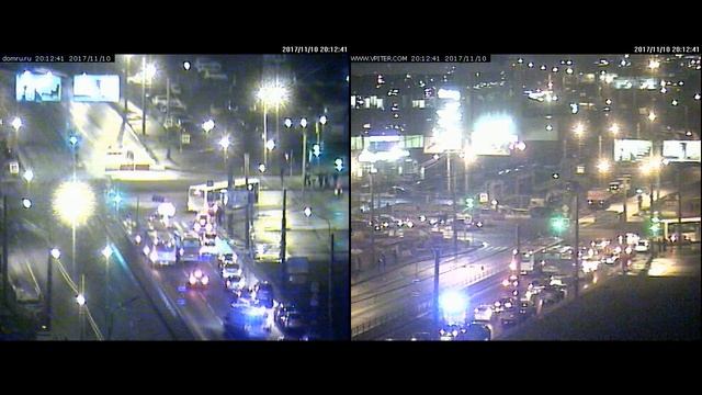 CCTV Камера наблюдения Гаккелевская улица Богатырский проспект 2017nov10 20-12 смотреть онлайн