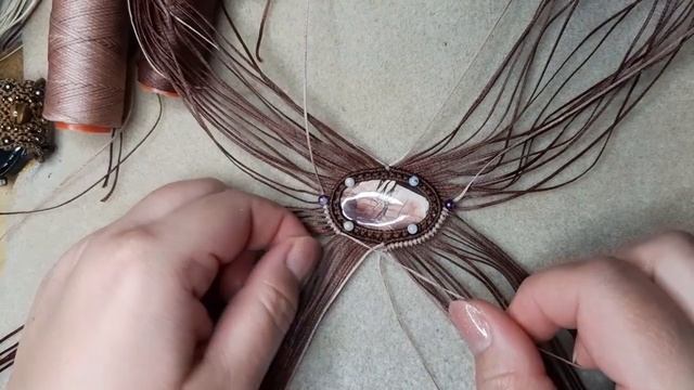 МК браслета объёмного. Часть 1. Микромакраме. смотреть онлайн