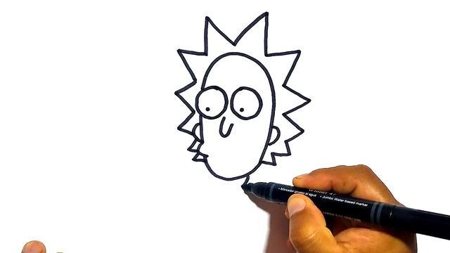 How To Draw RICK (Rick And Morty) Easy - Drawing Step By Step
