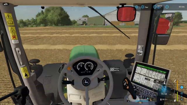 Farming Simulator 22 Calmsden Farm #1 убираем ячмень, тюкуем солому смотреть онлайн